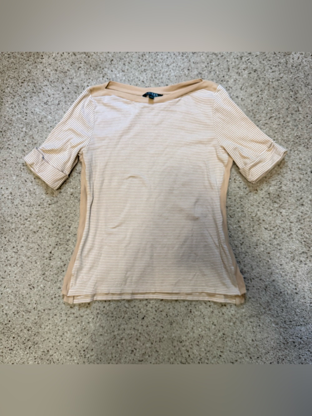 Lauren Ralph Lauren boat neck striped shirt (size L)